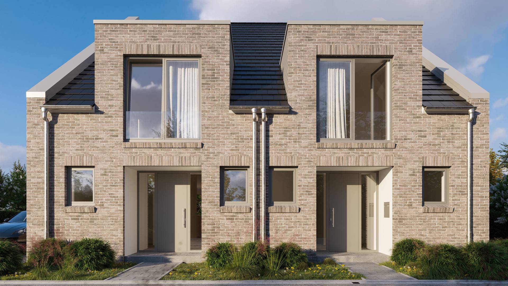 3D απεικόνιση σύγχρονων κατοικιών στο οικιστικό έργο στη Βρέμη