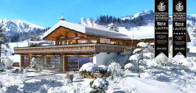 αρχιτεκτονική απεικόνιση Mountainments THREE Kitzbühel – βραβείο European Property Award 2024-2025