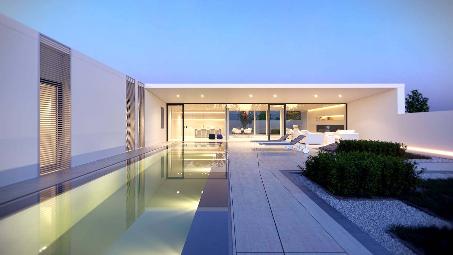 3d rendering for real estate luxury pool villa Jesolo Lido στην Ιταλία